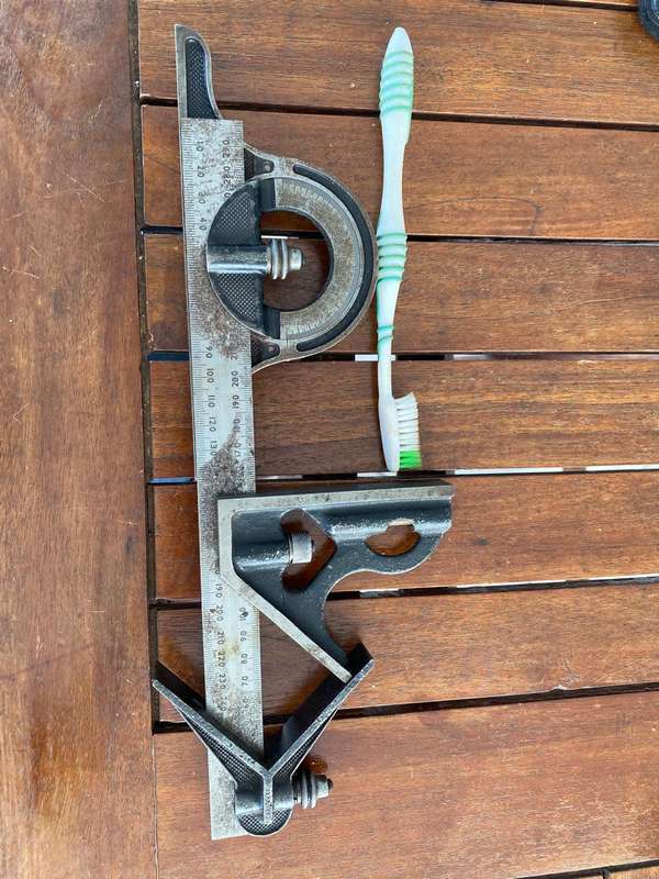 4-piece Combination Square - Some parts made by Starrett - Metric.